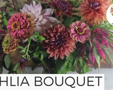 Flowers from the Garden – Dahlia and Zinnia Flower Arrangement Gardening for Beginners Cut Flowers