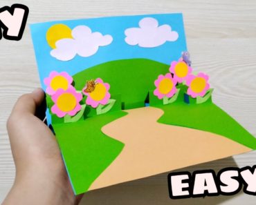 EASY DIY Flower Garden Pop-up Card for Beginners