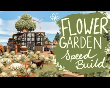 Greenhouse & Flower Garden Speed Build // Animal Crossing New Horizons