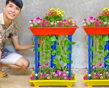 Vertical Garden Ideas for Your Small Space | Golden Pothos Flower Garden Tower
