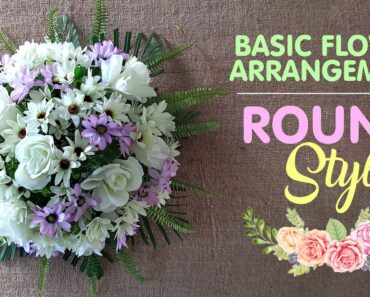 Round Style Basic Flower Arrangement for Beginners