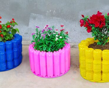 Awesome Ideas, How To Make Amazing Flower Pot From plastic bottles for your Garden