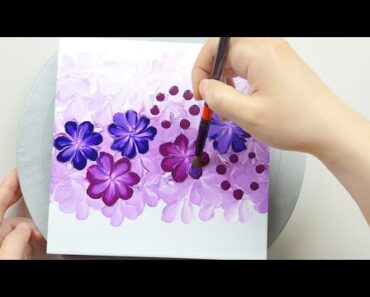 (606) Flower garden | Easy Painting ideas | Acrylic Painting for beginners | Designer Gemma77