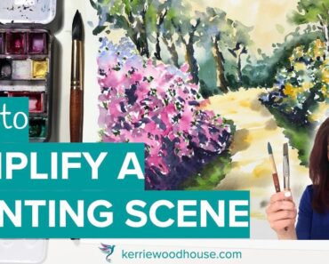 HOW TO SIMPLIFY A FLOWER GARDEN WATERCOLOR PAINTING