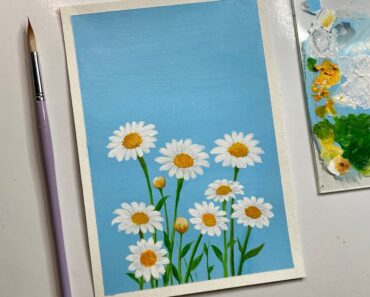 Flower painting tutorial/acrylic painting tutorial/ acrylic painting for beginners