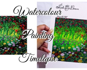 INSIDE MY DREAM | Easy Watercolour Painting for Beginners | FLOWERS, GARDEN