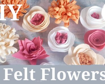 easy Felt Flowers for beginners. basic way to make. Part 2