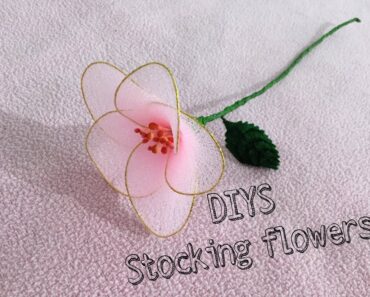 How to make easy n simple Stocking flowers-beginners tutorial