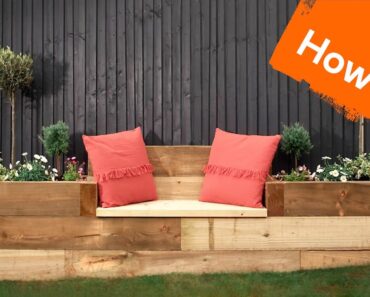 How to build a raised flower bed with seating